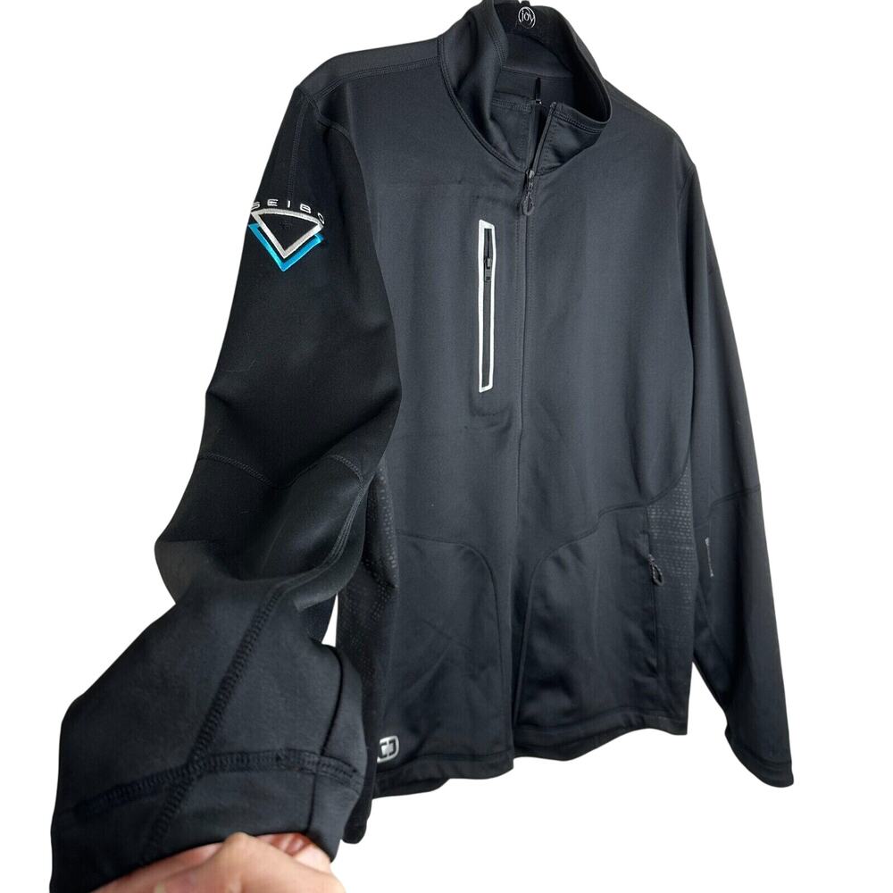 NWT Ogio Men's Black Endurance Fulcrum Running Full Zip Jacket SEIBO Logo M